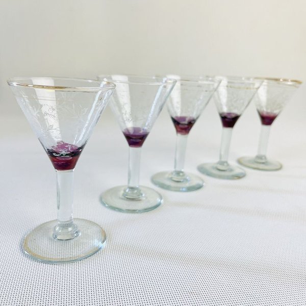 Piezas antiguas para licor y jerez - Colección de 10 vasos - imagen 3