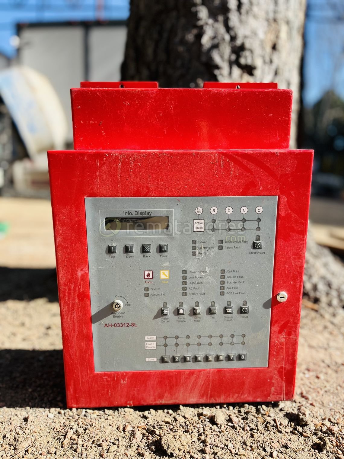 Panel de Control de Alarma Rojo