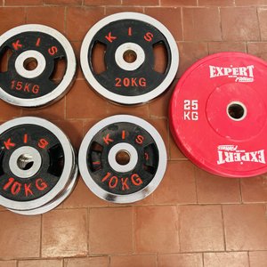 Discos Olímpicos de Pesas Kis y Expert: 5x10kg, 1x15kg, 1x20kg, 1x25kg - imagen 1