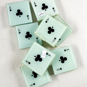 Juego de Posavasos con Diseño de Naipes (As de Trébol) - imagen 2