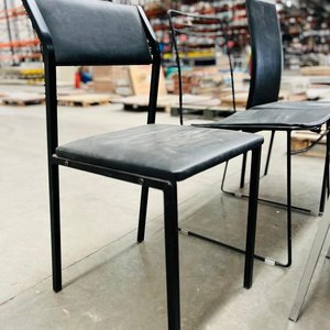 Lote de 7 Sillas y Tapas de Asiento Negras - imagen 2