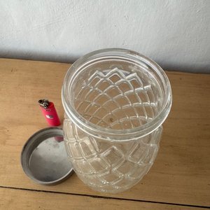 Recipiente de Vidrio Labrado con Tapa Metálica - imagen 2