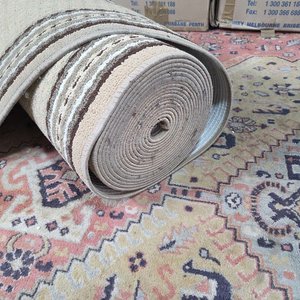 Caminero Beige con Rayas Marrones y Blancas - 10.20m x 28cm - imagen 3