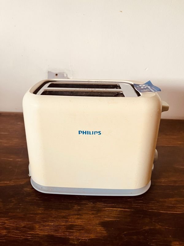 Tostadora Philips Blanca y Gris