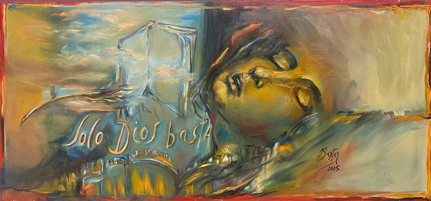 Óleo "Solo Dios Basta" de Ana Baxter - 60 x 130 cm, 2005