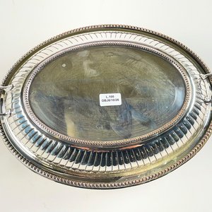 Centro de Mesa Ovalado de Metal con Tapa y Asas Laterales - imagen 2