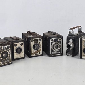 Lote de 5 Cámaras Fotográficas Antiguas para Decoración - imagen 2
