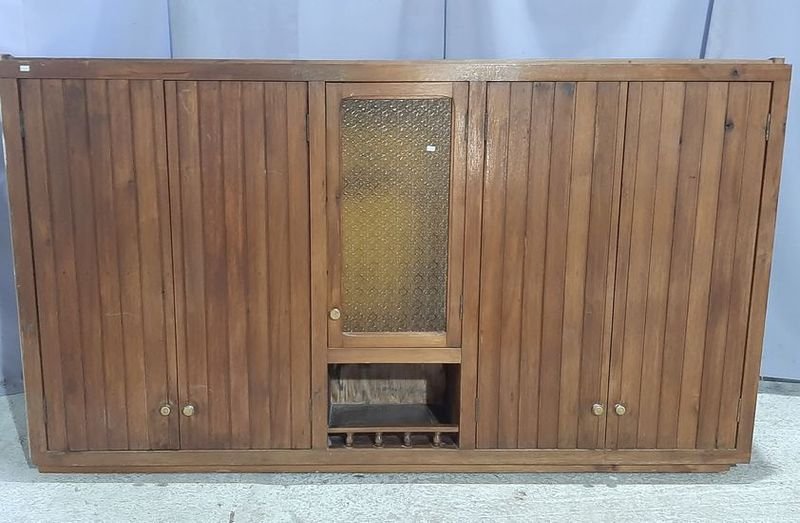 Mueble Aéreo de Madera con 5 Puertas y Estante