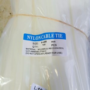 Pack de 500 Precintos Plásticos Nylon 8x400mm Blancos - imagen 4