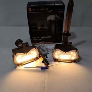 Juego de 2 Luces Solares LED Brillanfire con Sensor, Luz Blanca, Nuevas en Caja - imagen 3