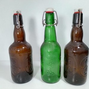Lote siguiente: Lote de 3 Botellas Vintage de Cerveza con Tapa Flip-Top, Incluye Grolsch