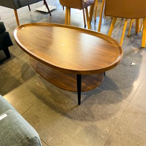 Mesa de centro ovalada y juego de comedor con 4 sillas - imagen 1