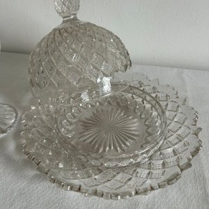 Caramelera y Copa de Cristal Tallado - imagen 4
