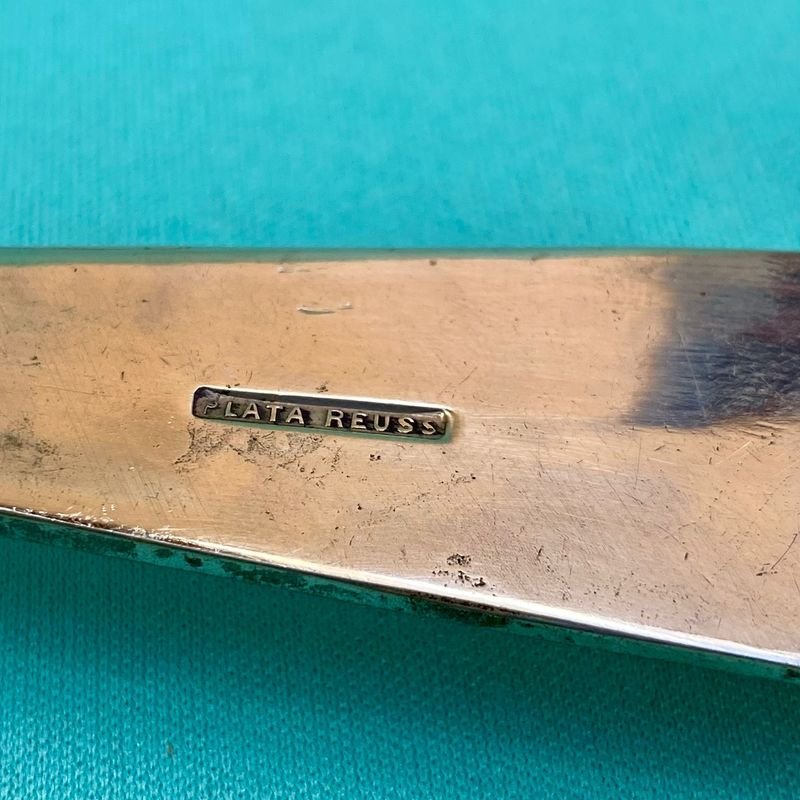 Antiguo cucharon de alpaca para poco uso - imagen 6