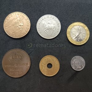 Colección de 6 Monedas Extranjeras: Francia, Suecia, Albania y más - imagen 3