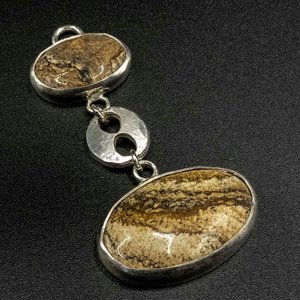 Lote anterior: Colgante de Plata 950 con Jaspe Océano y Eslabón Estilo Gucci