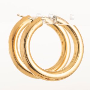 Par de Aros Criollos Oro 18k con Desgaste y Documento de Tasación - imagen 2