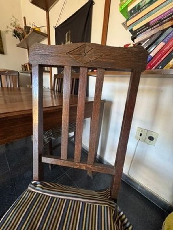 Sillas de Madera con Almohadones y Esterillado - imagen 12