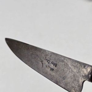 Cuchillo Criollo Franz Wenk con Mango de Platería Criolla y Vaina de Cuero - imagen 3