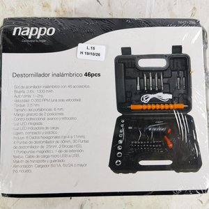 Lote siguiente: Atornillador Inalámbrico Nappo con Maletín y 46 Accesorios