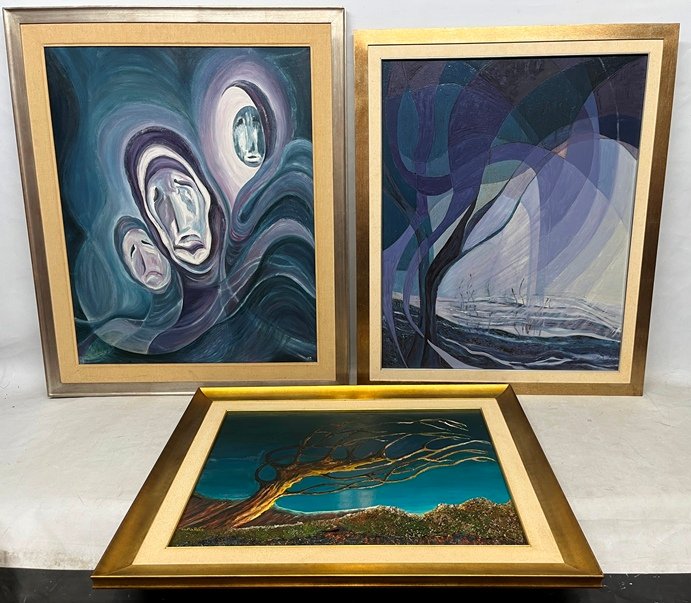 Lote anterior: Pinturas de paisajes y árboles en venta