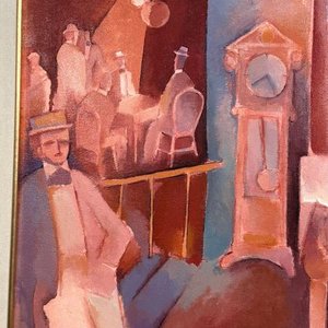 Óleo sobre tela "La Hora del Diálogo" de Walter Nadal - imagen 2