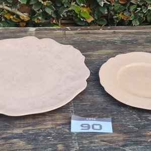 Lote de 6 Platos de Loza Inglesa: 4 con Diseño Rural y 2 Lisos - imagen 5