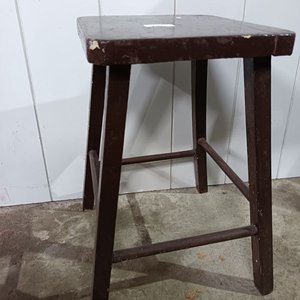 Banqueta de Madera Oscura - imagen 3