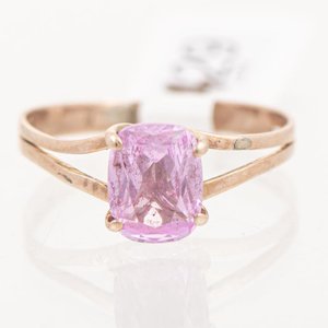 Anillo de Oro Rosa con Piedra Rosa Francia - imagen 1