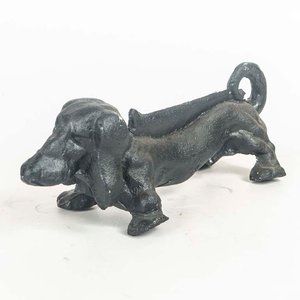 Perro Limpiabotas de Metal Negro Vintage - imagen 1