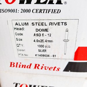 2000 Remaches Pop Tower Alum Steel Dome 4 x 25.4 mm - imagen 2