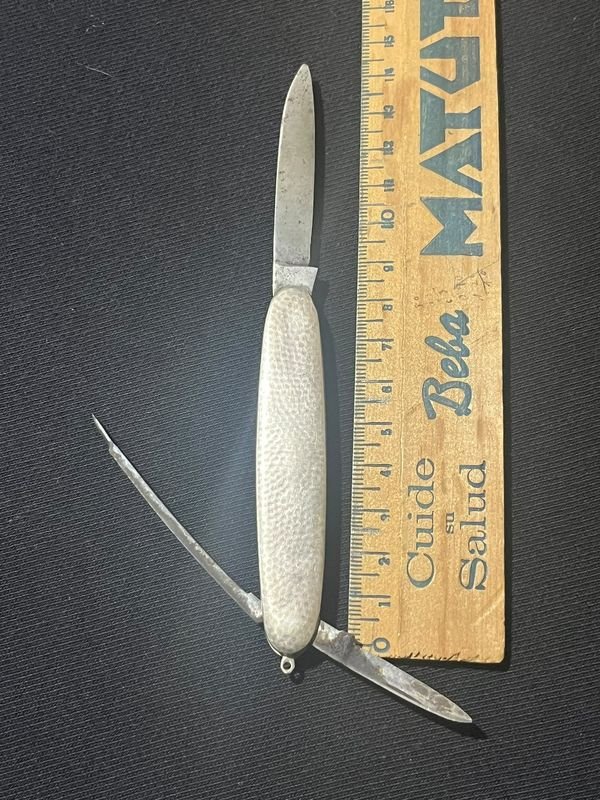 Navaja Antigua de Plata Muller & Schmidt Solingen Centenaria Sellada - imagen 1