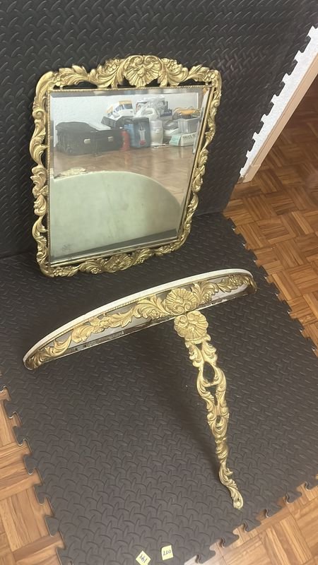 Dressoir de bronce con tapa de mármol - imagen 3