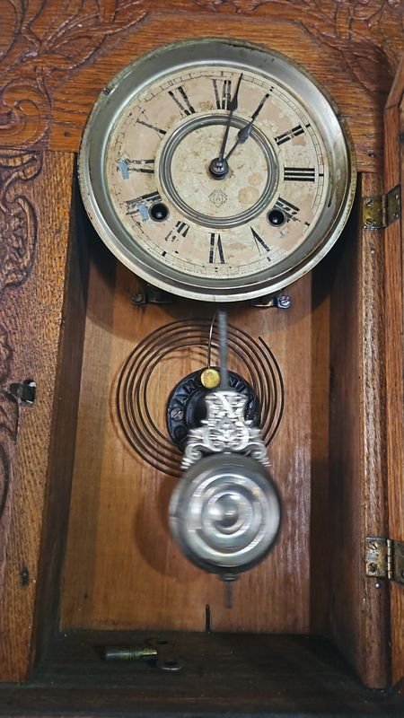 Reloj Ansonia en roble - Relojes antiguos de alta calidad - imagen 5
