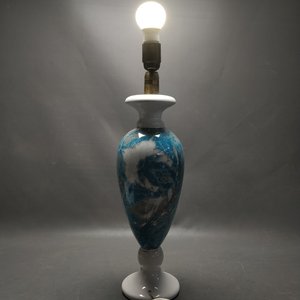 Lámpara de Mesa Cerámica Blanca y Celeste 54cm - imagen 5