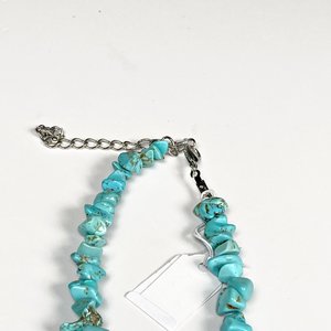 Conjunto de Collar y Pulsera de Piedras Turquesas Naturales - imagen 5