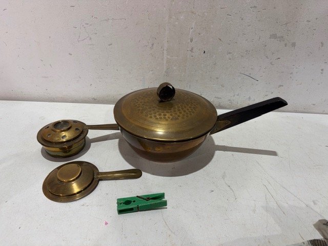 Ollita de Cobre con Quemador y Tapa