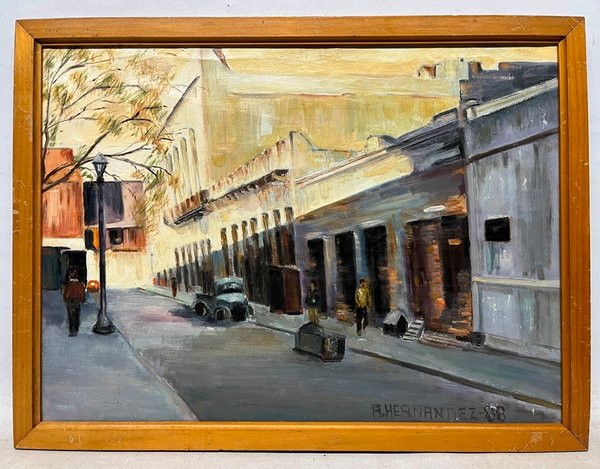 Lote anterior: Pintura de Anhelo Hernandez 'Calle de Barrio Sur'