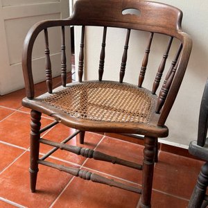 Par de Sillones Windsor con Asiento de Mimbre - imagen 4