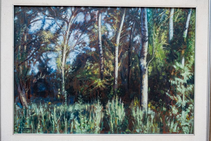Pintura "Bosque" al Óleo por Sergio Curto (70x50 cm)