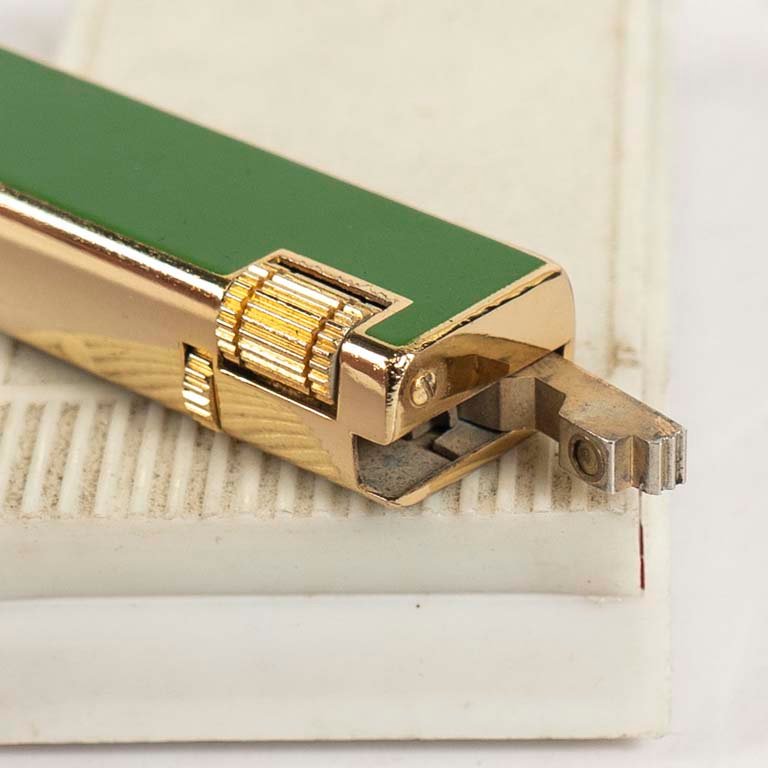 Encendedor Zunex bronce y esmalte vintage - imagen 2