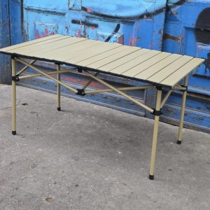 Mesa Plegable Portátil Color Beige - imagen 7