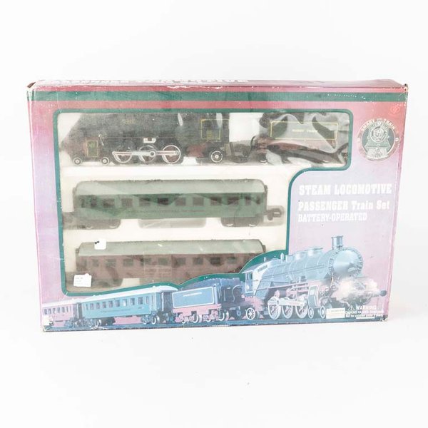 Juego de Tren a Vapor con Locomotora y 2 Vagones en Caja Original - imagen 1