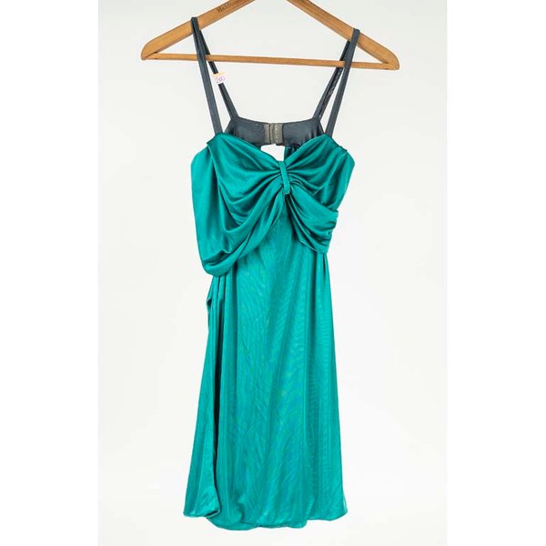 Vestido Verde Esmeralda Ricky Sarkany Talle XS