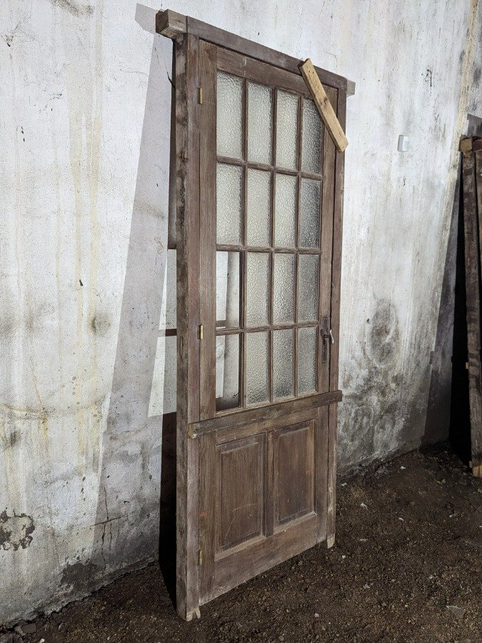 Puerta antigua de tablero con diseño tipo colonial - imagen 8