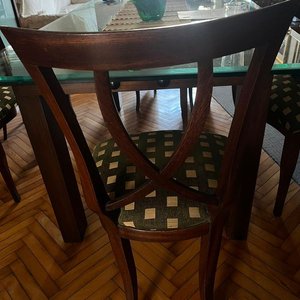 Juego de 6 Sillas de Madera Tapizadas Estilo Clásico - imagen 3
