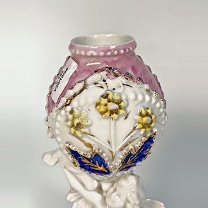 Mate Isabelino de Porcelana con Querubín y Flores - 18 cm - imagen 3