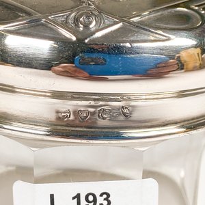 Caja de Cristal con Tapa de Plata Alemana Labrada - imagen 4