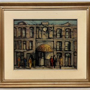 Oleo "Pasaje Cartier" de Raúl Rial - 33 x 41 cm - imagen 2