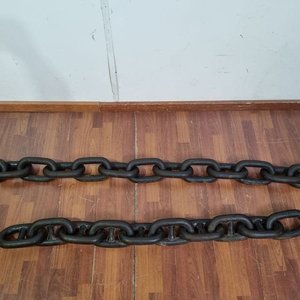 Dos Tramos de Cadena Industrial de Hierro Macizo - imagen 2